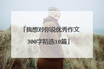 我想对你说优秀作文300字精选10篇