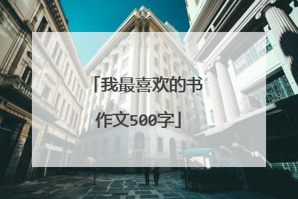 我最喜欢的书作文500字