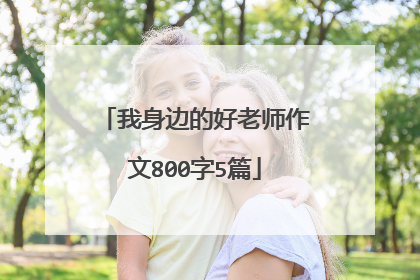 我身边的好老师作文800字5篇