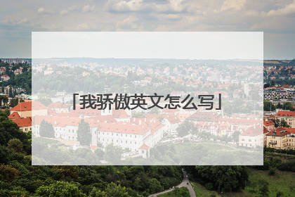我骄傲英文怎么写