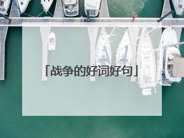战争的好词好句