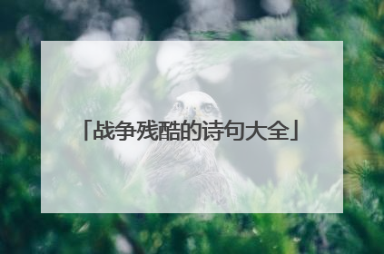 战争残酷的诗句大全
