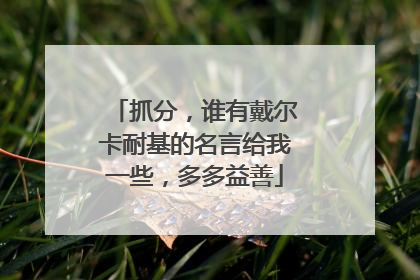 抓分,谁有戴尔卡耐基的名言给我一些,多多益善