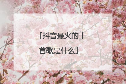 抖音最火的十首歌是什么