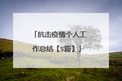 抗击疫情个人工作总结【5篇】
