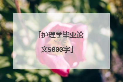 护理学毕业论文5000字