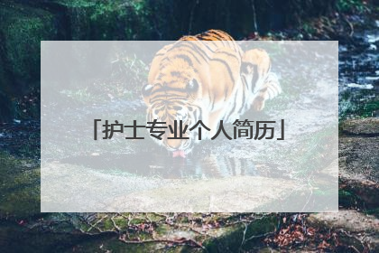 护士专业个人简历