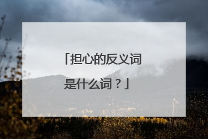 担心的反义词是什么词？