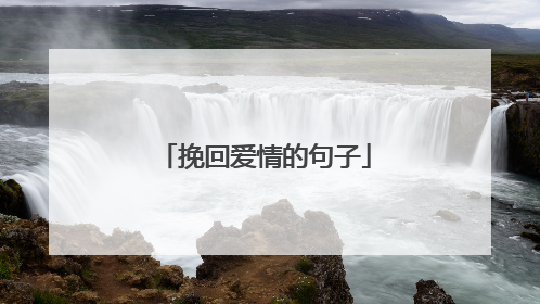 挽回爱情的句子