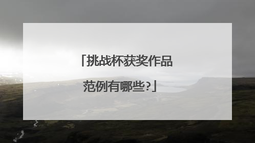 挑战杯获奖作品范例有哪些?