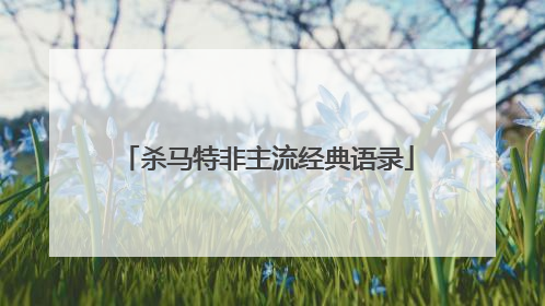 杀马特非主流经典语录