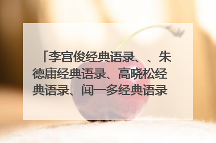 李宫俊经典语录、、朱德庸经典语录、高晓松经典语录、闻一多经典语录、李嘉诚经典语录、桔子树经典语录、