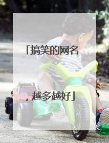 搞笑的网名，越多越好