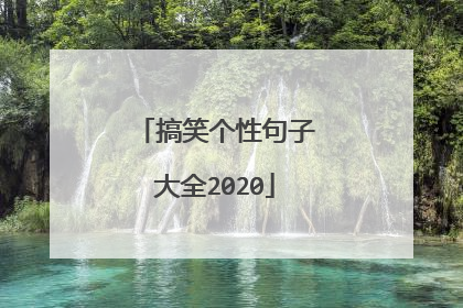 搞笑个性句子大全2020