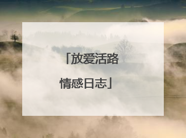 放爱活路情感日志