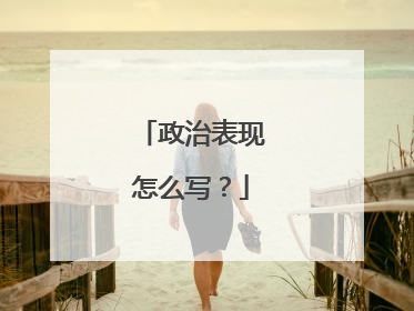 政治表现怎么写?