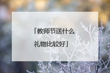 教师节送什么礼物比较好