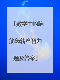 数学中的脑筋急转弯智力题及答案