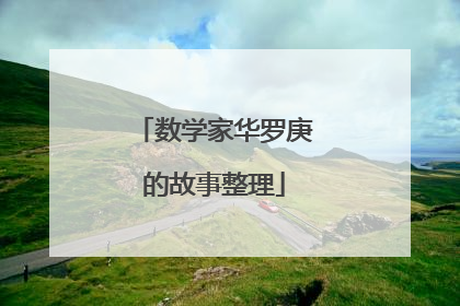 数学家华罗庚的故事整理