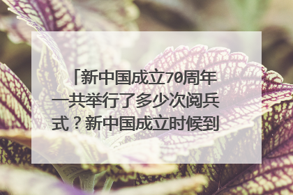 新中国成立70周年一共举行了多少次阅兵式？新中国成立时候到2019年。