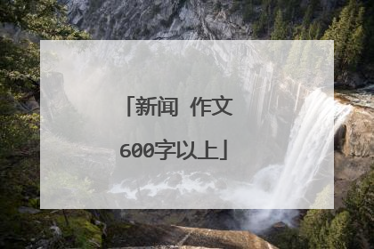 新闻 作文 600字以上