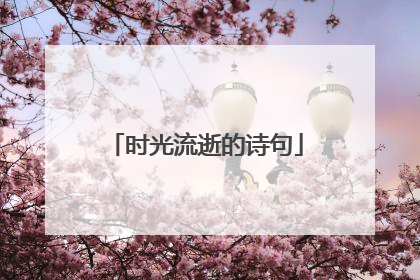 时光流逝的诗句