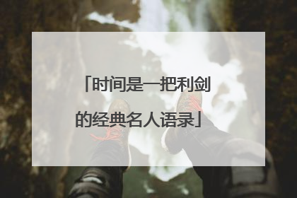 时间是一把利剑的经典名人语录