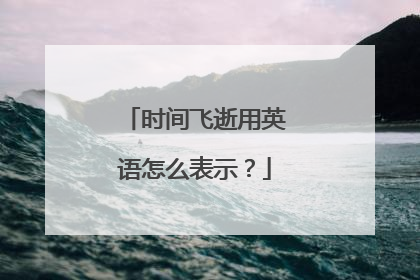 时间飞逝用英语怎么表示?