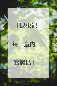 昆虫记每一章内容概括