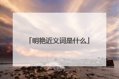 明艳近义词是什么