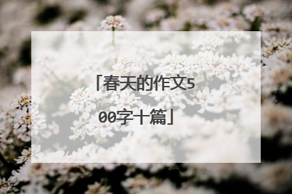 春天的作文500字十篇
