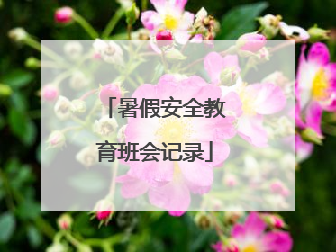 暑假安全教育班会记录