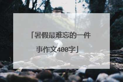 暑假最难忘的一件事作文400字