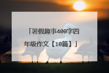 暑假趣事400字四年级作文【10篇】