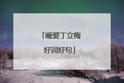 暖爱丁立梅 好词好句