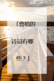 曹植的诗词有哪些？