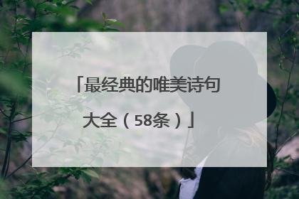最经典的唯美诗句大全(58条)