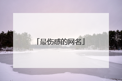 最伤感的网名