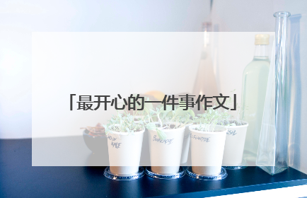 最开心的一件事作文