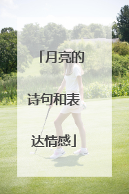 月亮的诗句和表达情感