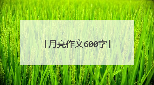 月亮作文600字