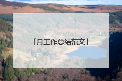 月工作总结范文