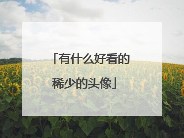 有什么好看的稀少的头像