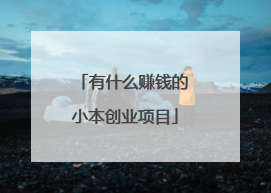 有什么赚钱的小本创业项目
