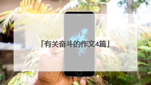 有关奋斗的作文4篇