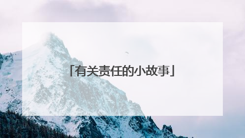 有关责任的小故事