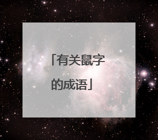 有关鼠字的成语