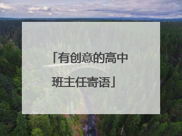 有创意的高中班主任寄语