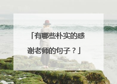 有哪些朴实的感谢老师的句子？