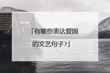 有哪些表达爱国的文艺句子?